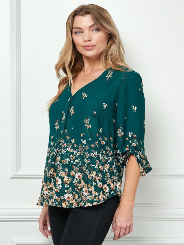 Hunter Garden 3/4 Sleeve Popover