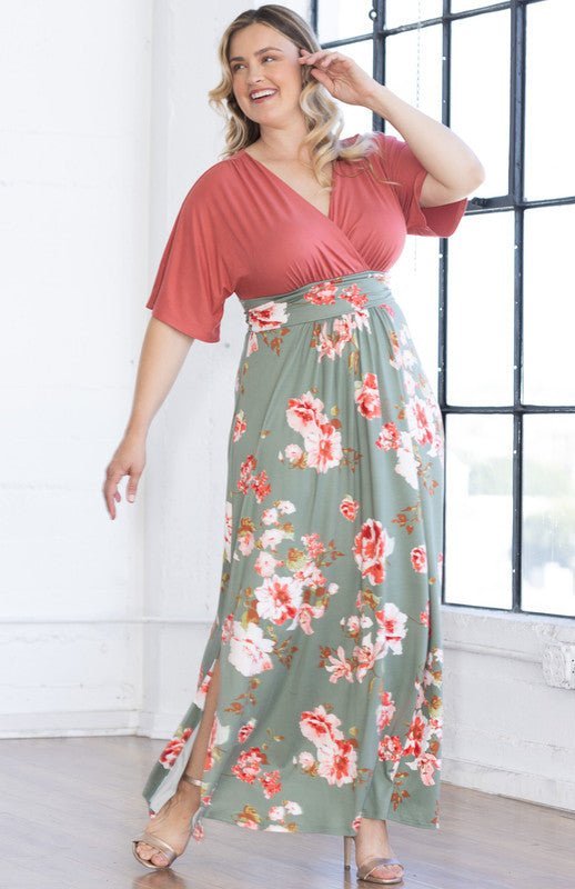 Havana Color Block Maxi Dress