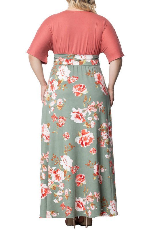 Havana Color Block Maxi Dress