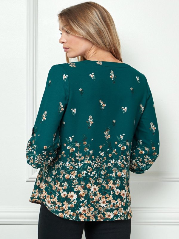 Hunter Garden 3/4 Sleeve Popover